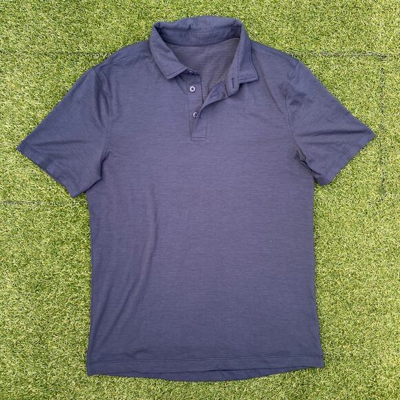Lululemon Athletica Men's Casual Navy Blue Polo Shirt - Picture 1 of 5